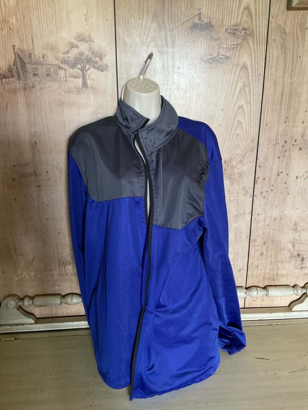 AND1 Men's Full Zip Track Jacket Blue Gray Size XL